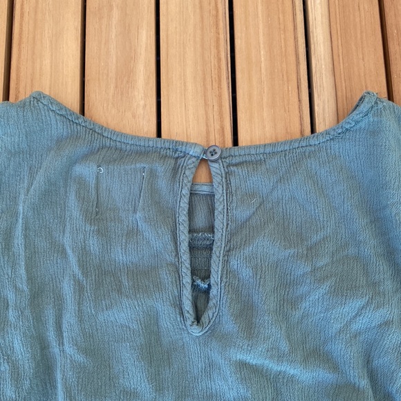 Blue Rain Sage Green Blouse - Picture 4 of 8